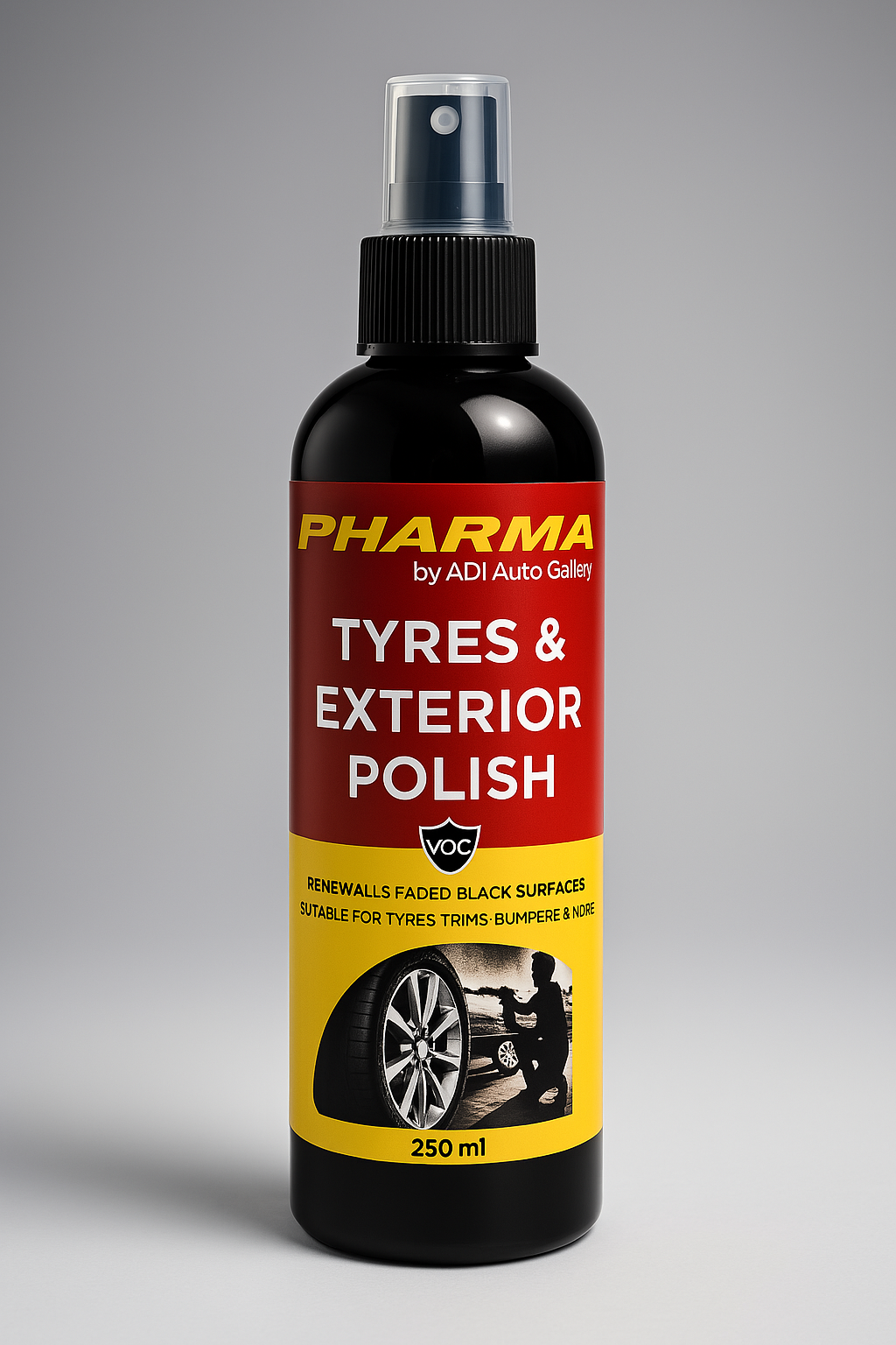 Ultimate Tyre & Exterior Plastic Restorer – Deep Black Finish & Long-Lasting UV Protection