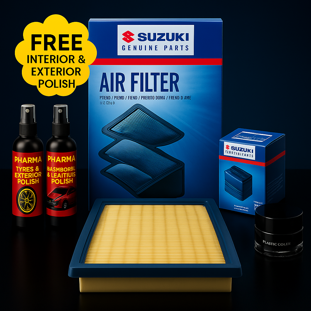 Suzuki Maintenance Package - Air & Oil Filter Combo (Free Interior & Exterior Polish)