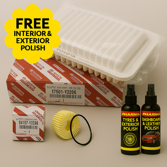 Imported Original Toyota Corolla Altis High-Performance Air & Oil Filter Combo – Free Interior & Exterior Polish Included