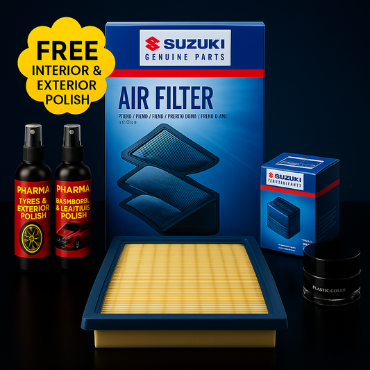 Imported Original Suzuki Alto 2017 & Above – High-Quality Air & Oil Filter Combo – Free Interior & Exterior Polish Included