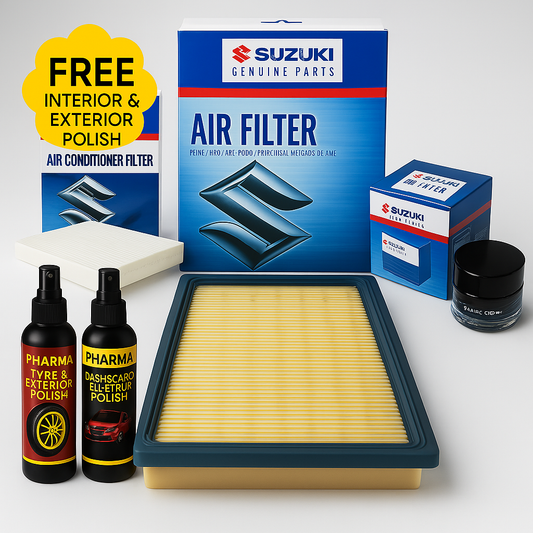Imported Original Suzuki Alto 2017 & Above | Air, Oil, AC Filter + Free Polish