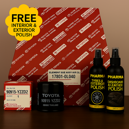 Imported Original Toyota Fortuner High-Performance Air & Oil Filter Combo – Free Interior & Exterior Polish Included