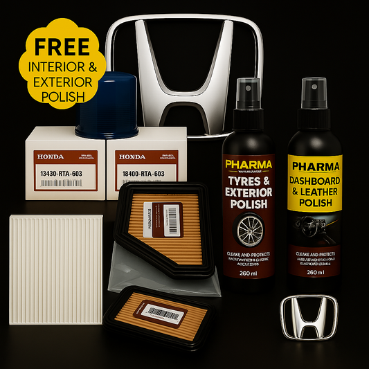 Imported Original Honda Civic 2016-2021 Air, Oil & Cabin Filter Kit – Free Interior & Exterior Polish Included