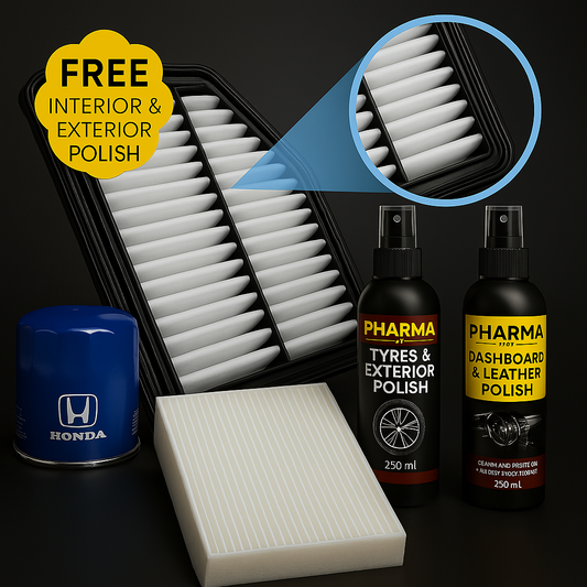 Imported Original Honda Civic 2012-2016 Air, Oil & Cabin Filter Kit – Free Interior & Exterior Polish Included