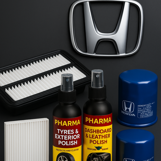 Imported Honda Civic 2016 & Above Turbo Engine Air, Oil & Cabin Filter Kit – Free Interior & Exterior Polish Included